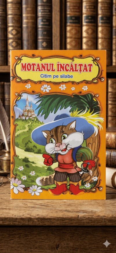 Motanul încălțat,  citim pe silabe